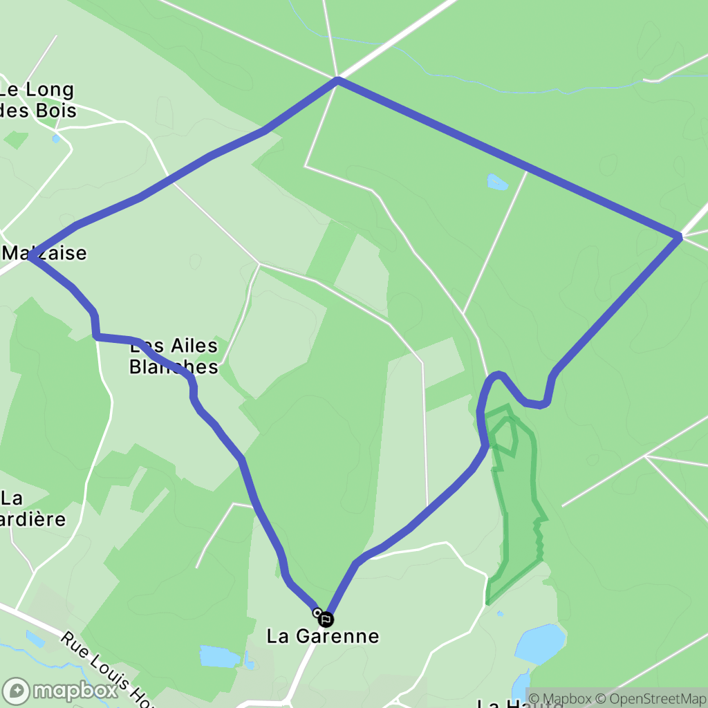 Manou : carte du parcours de randonnée - France
