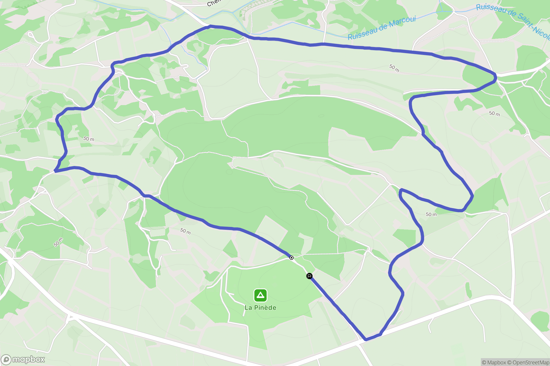 Castelnau-de-Guers : carte du parcours de randonnée - France