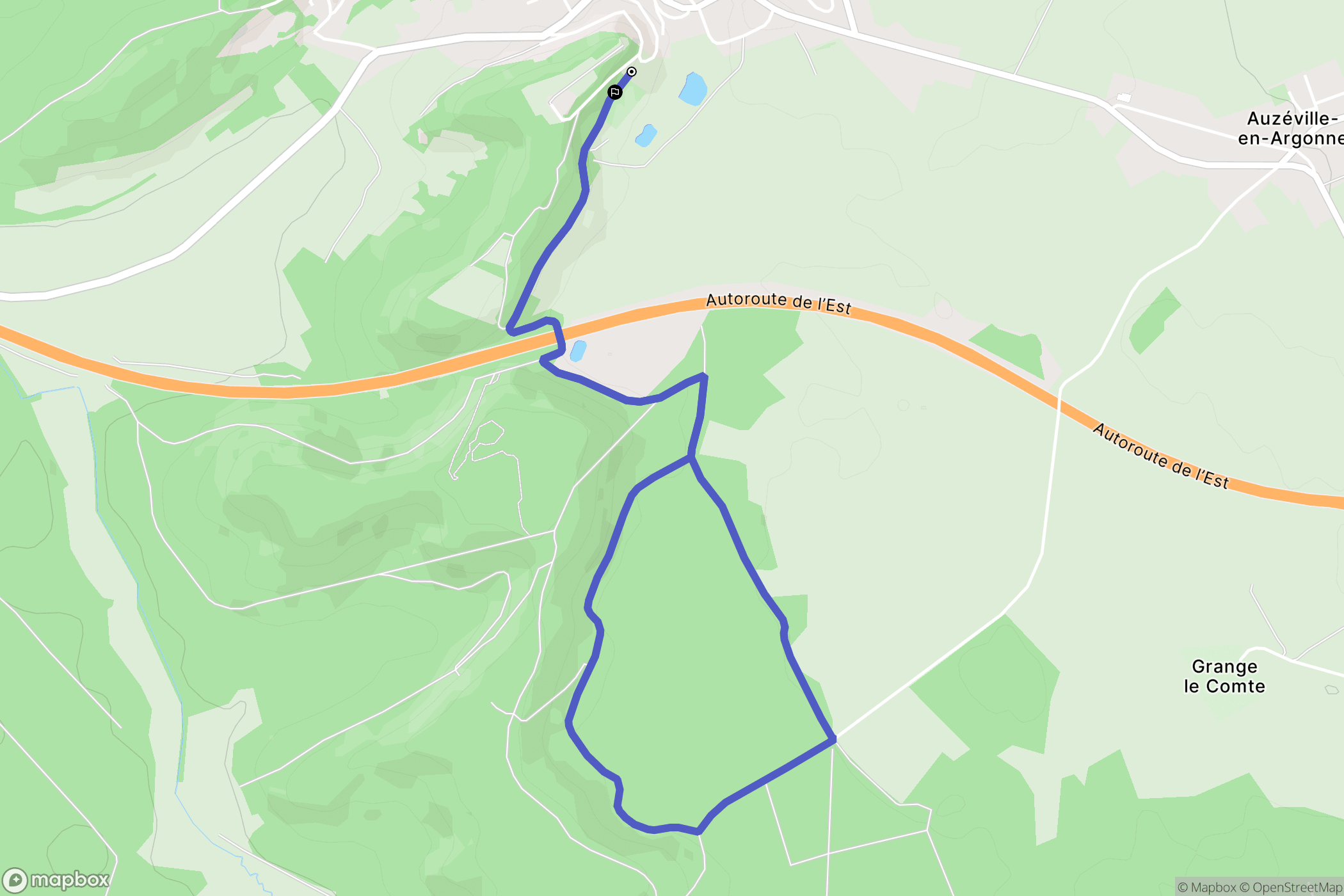 Clermont-en-Argonne : carte du parcours de randonnée - France