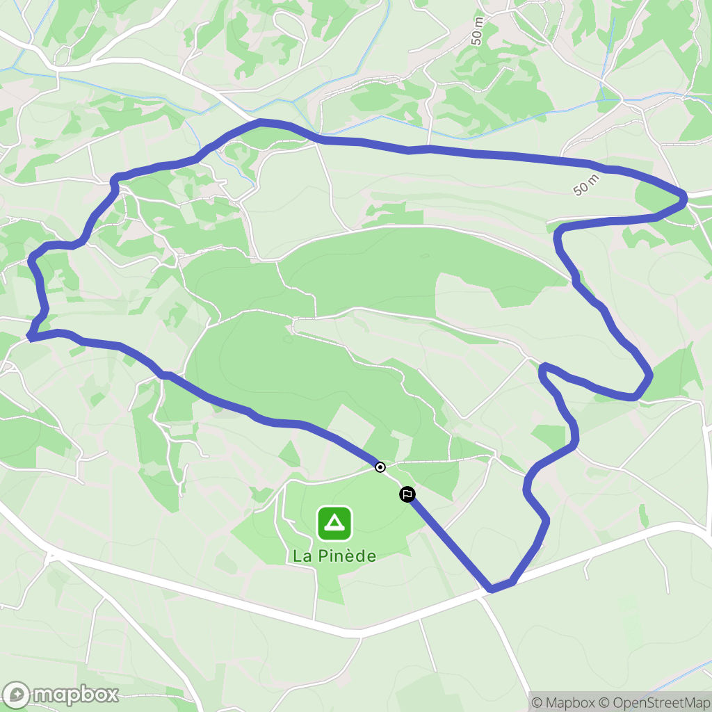Castelnau-de-Guers : carte du parcours de randonnée - France