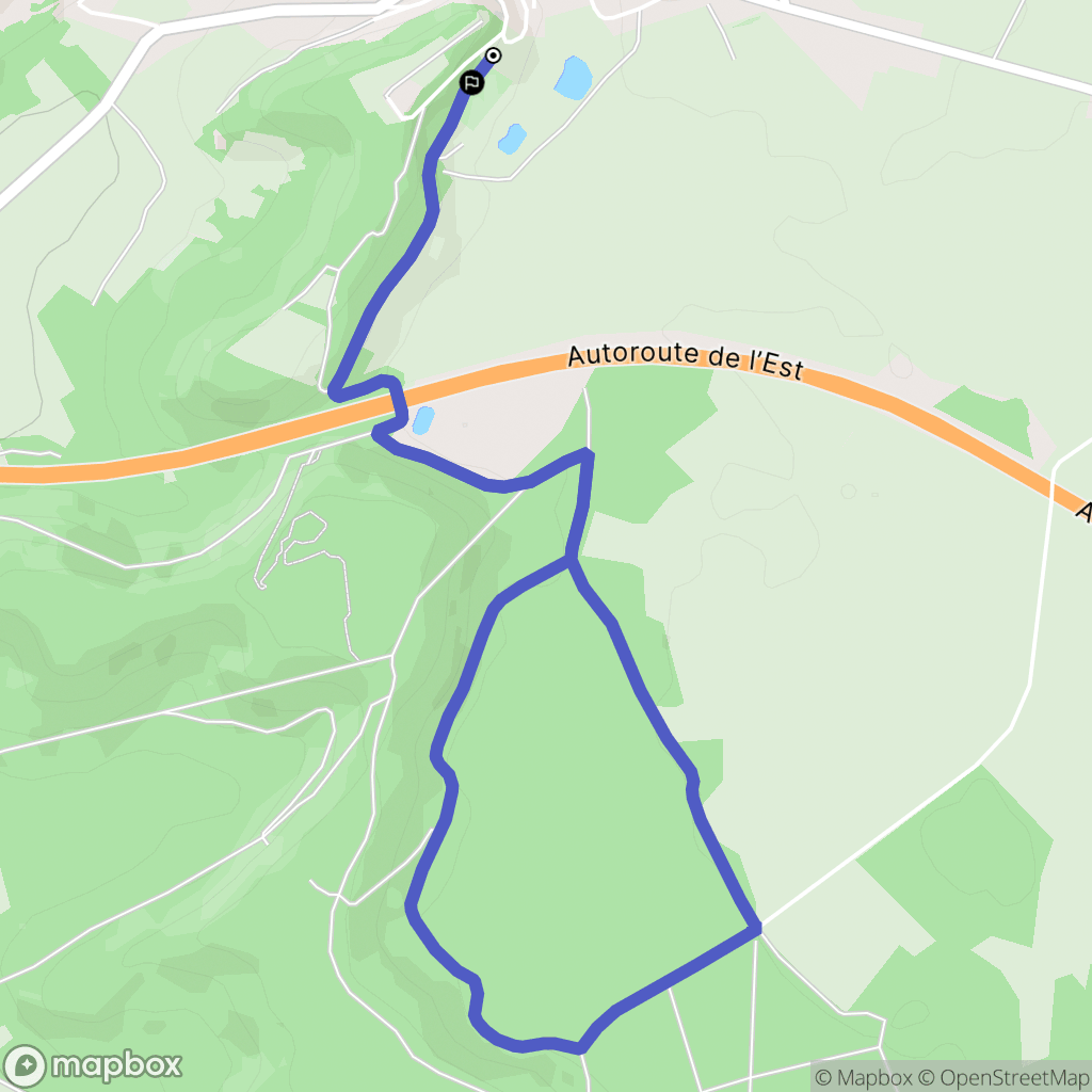 Clermont-en-Argonne : carte du parcours de randonnée - France