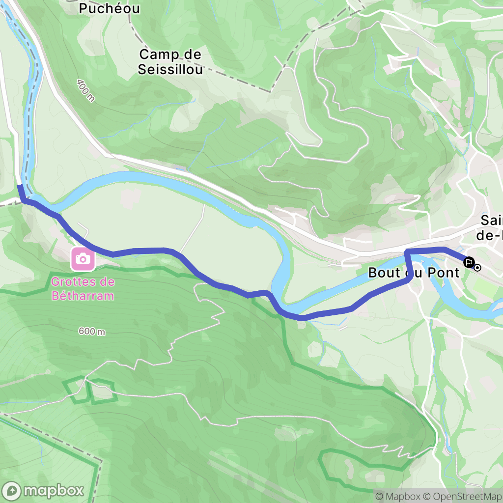 Saint-Pé-de-Bigorre : carte du parcours de randonnée - France