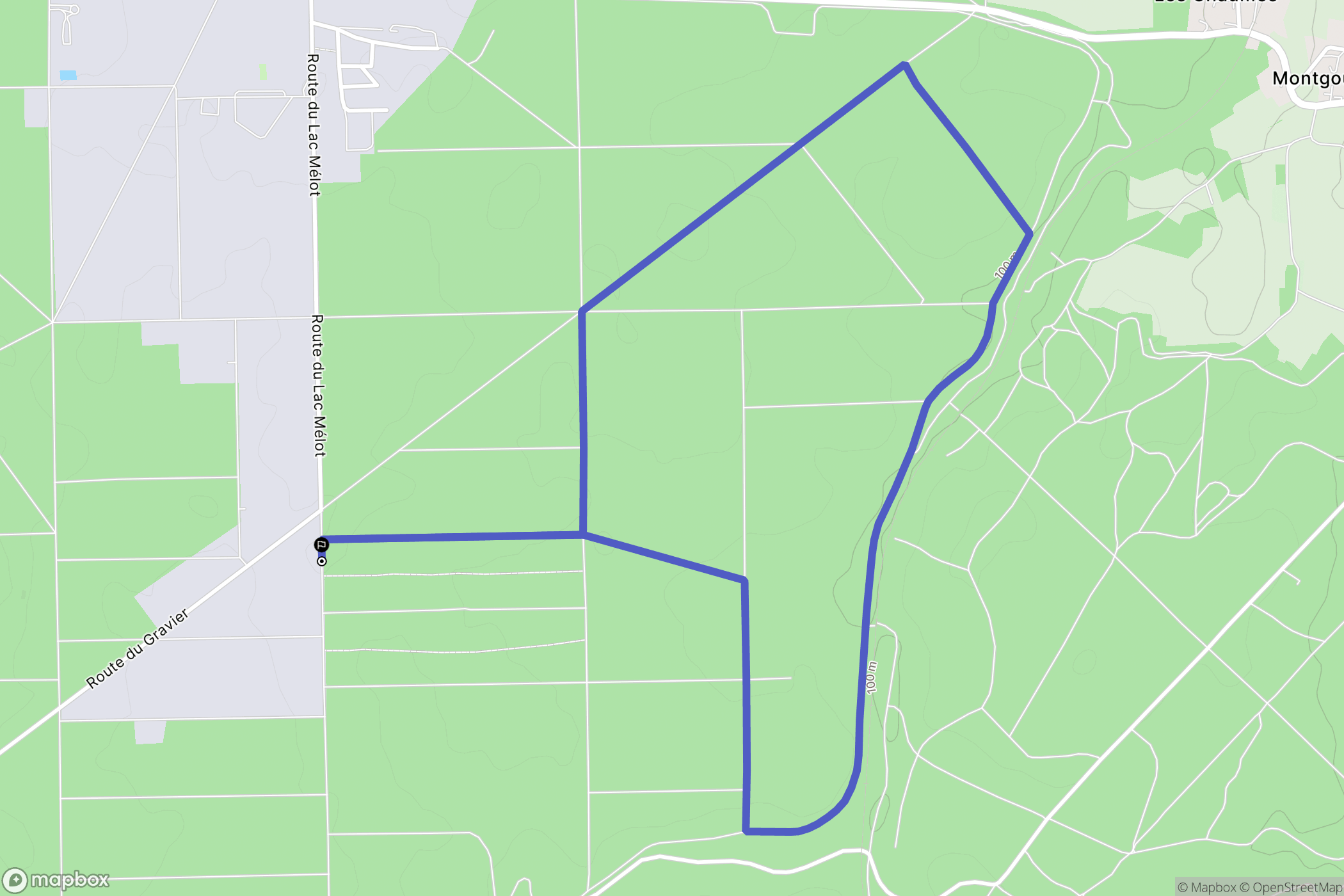 Mornac : carte du parcours de randonnée - France