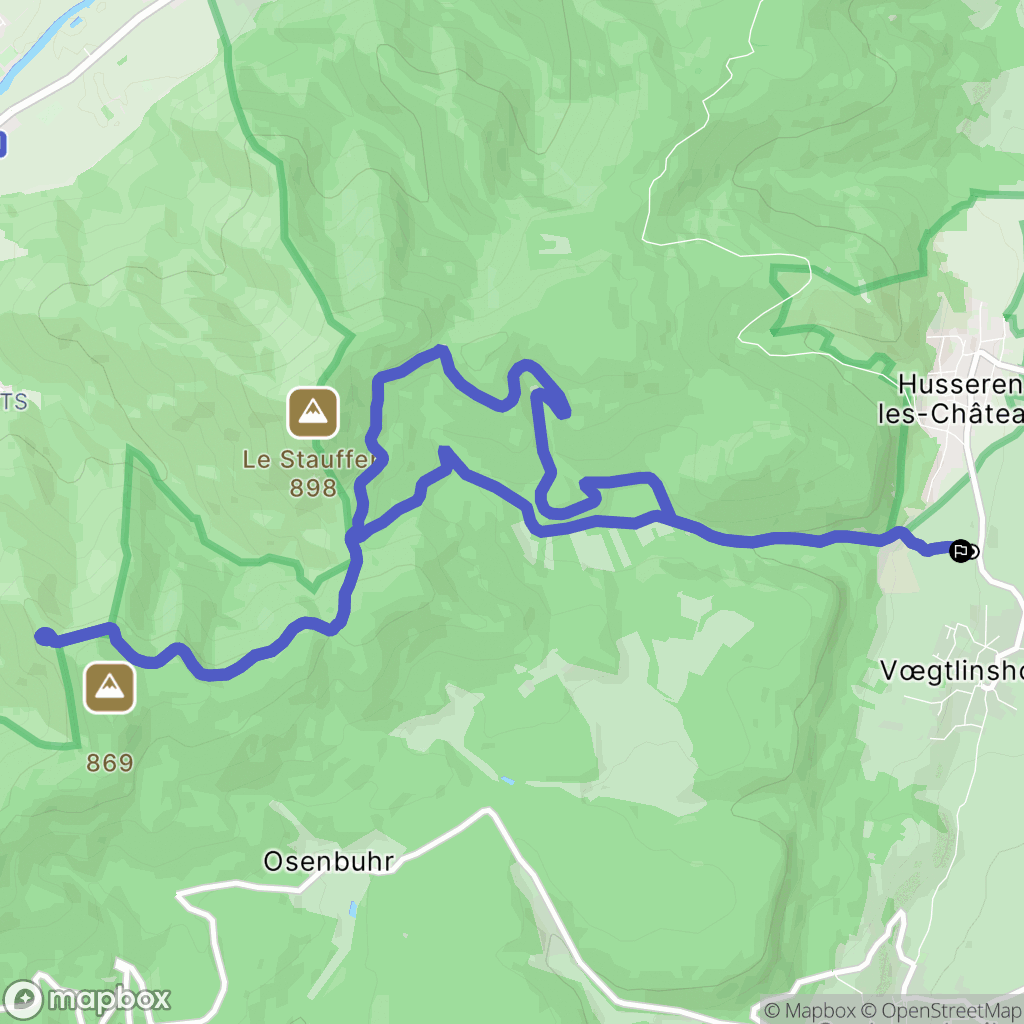 Obermorschwihr : carte du parcours de randonnée - France