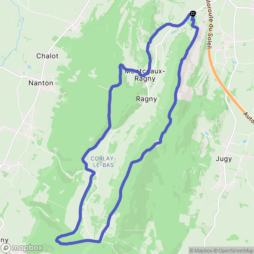 Sennecey-le-Grand : carte du parcours de randonnée - France