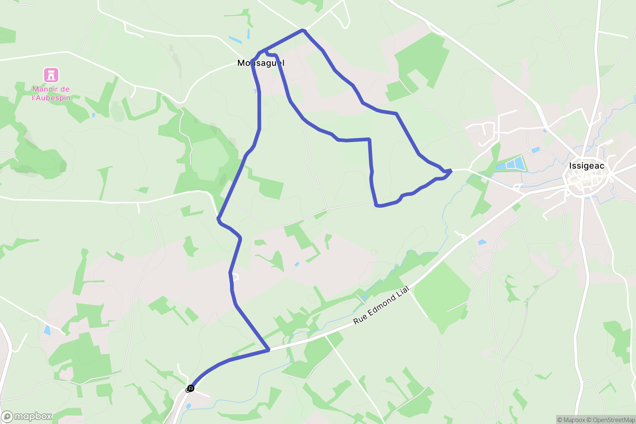 Plaisance : carte du parcours de randonnée - France
