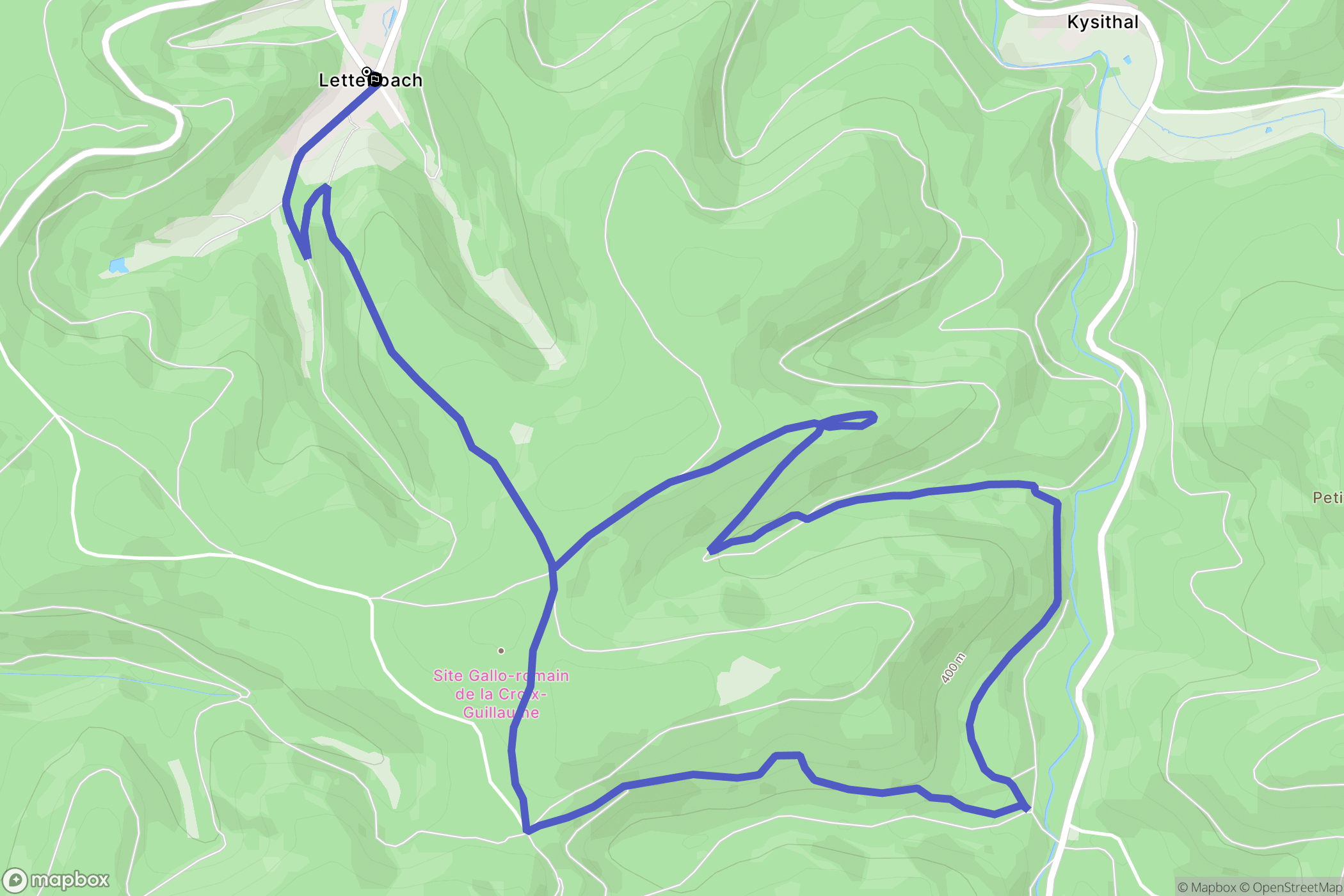 Saint-Quirin : carte du parcours de randonnée - France