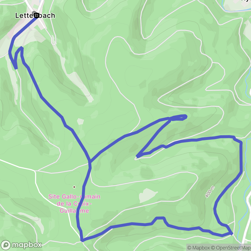 Saint-Quirin : carte du parcours de randonnée - France