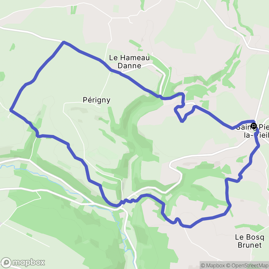 Condé-en-Normandie : carte du parcours de randonnée - France