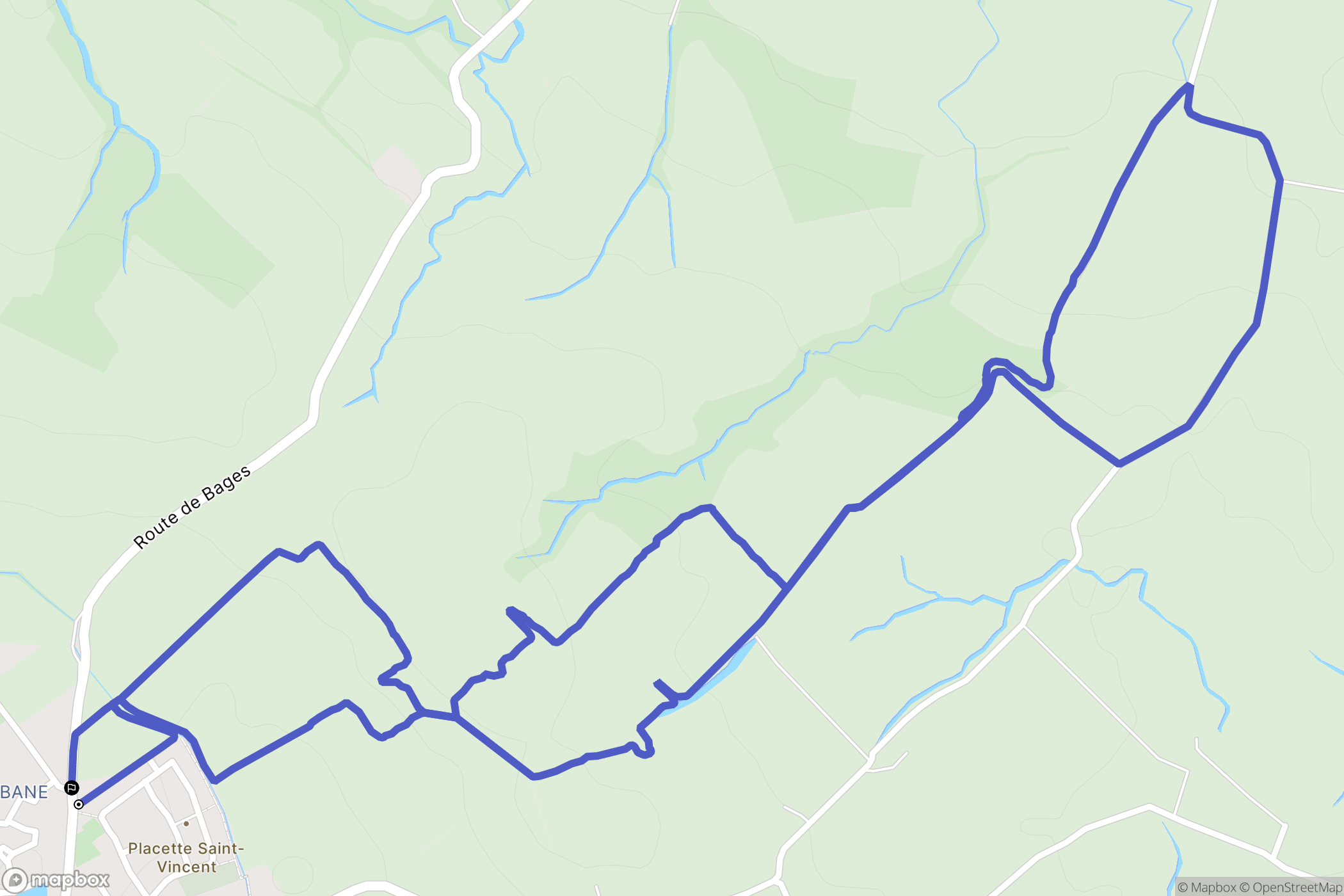 Saint-Jean-Lasseille : carte du parcours de randonnée - France