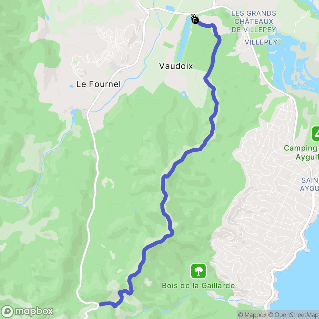 Roquebrune-sur-Argens : carte du parcours de randonnée - France