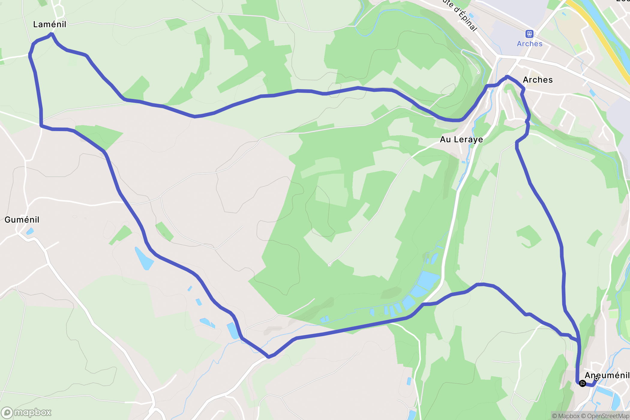 Arches : carte du parcours de randonnée - France