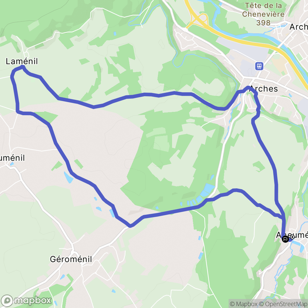 Arches : carte du parcours de randonnée - France