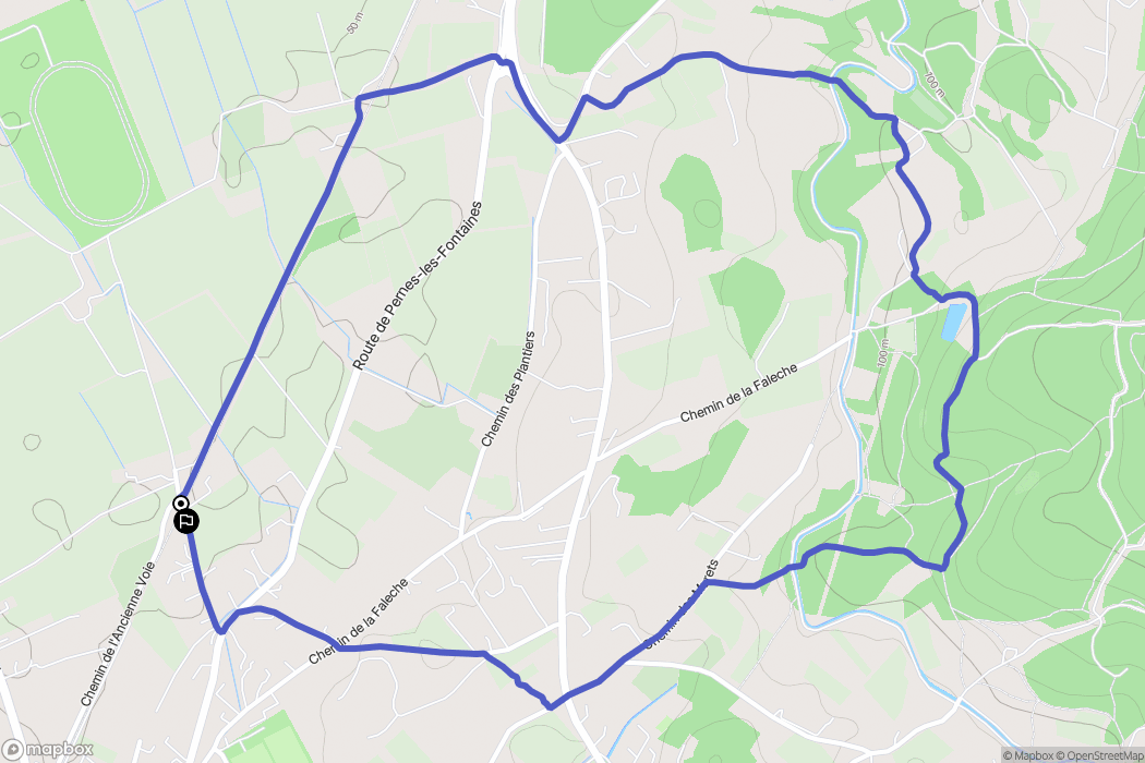 Velleron : carte du parcours de randonnée - France