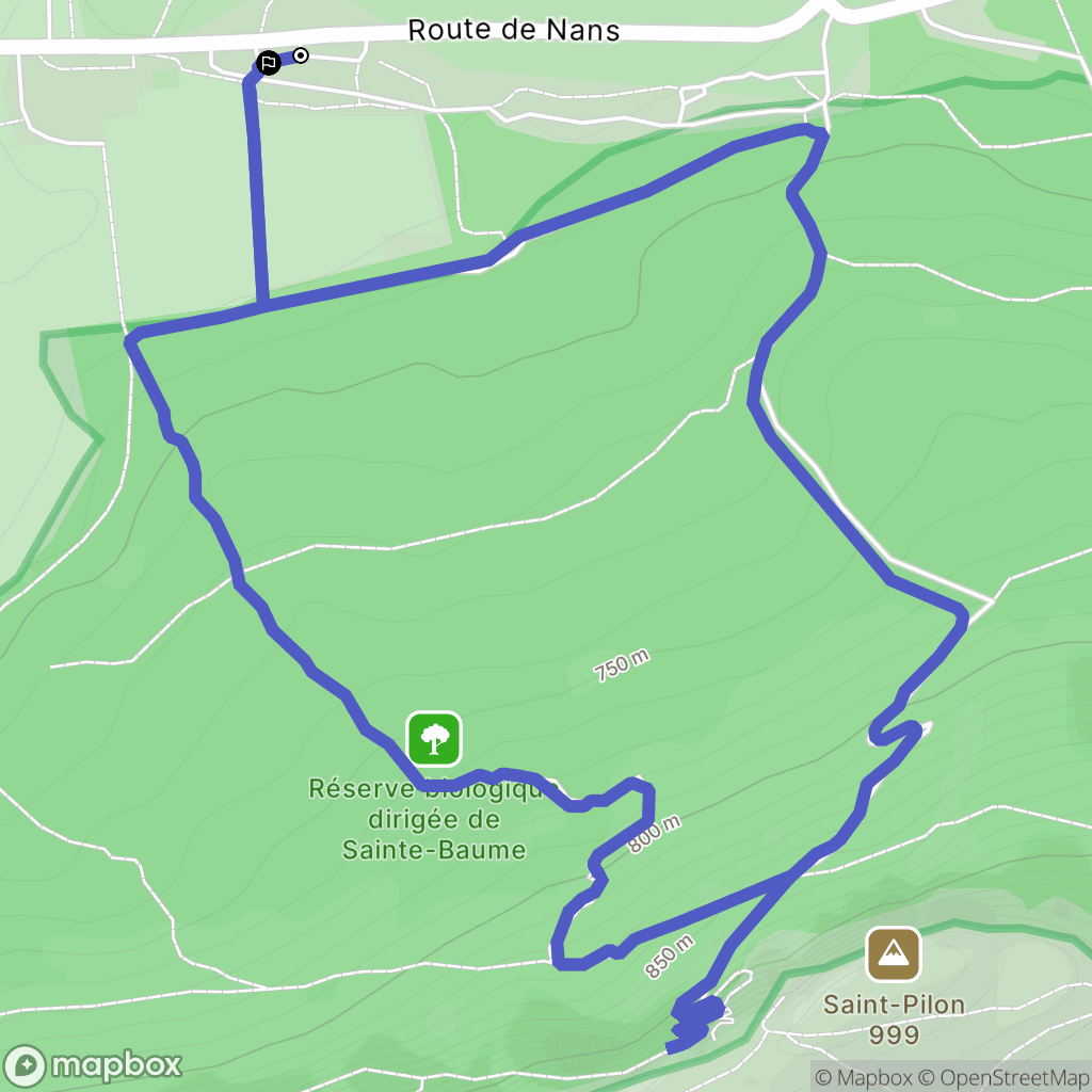 Plan d'Aups Sainte Baume: routekaart voor buitenactiviteiten - France