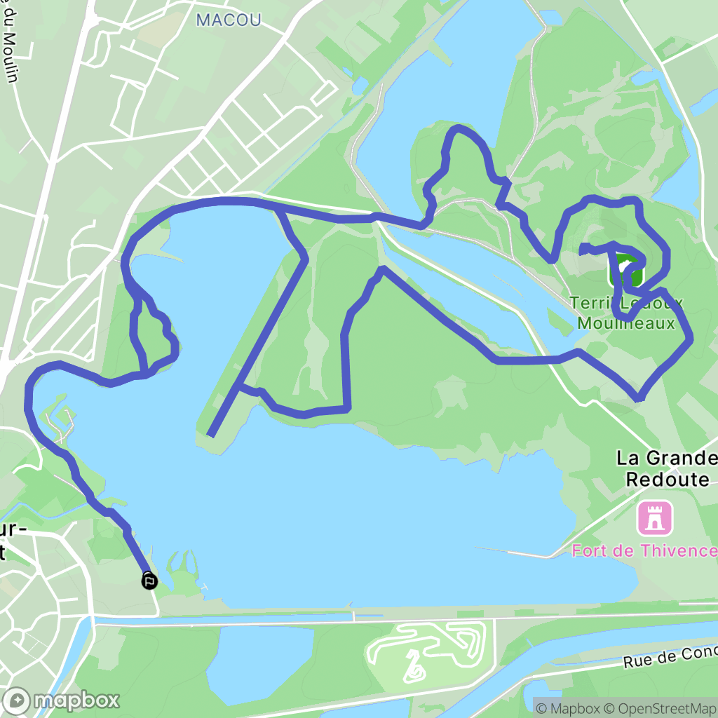 Condé-sur-l'Escaut : carte du parcours de randonnée - France