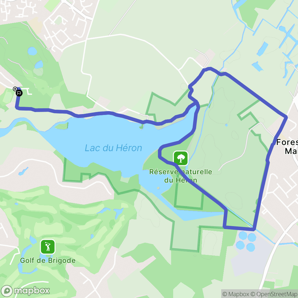 Villeneuve-d'Ascq : carte du parcours de randonnée - France