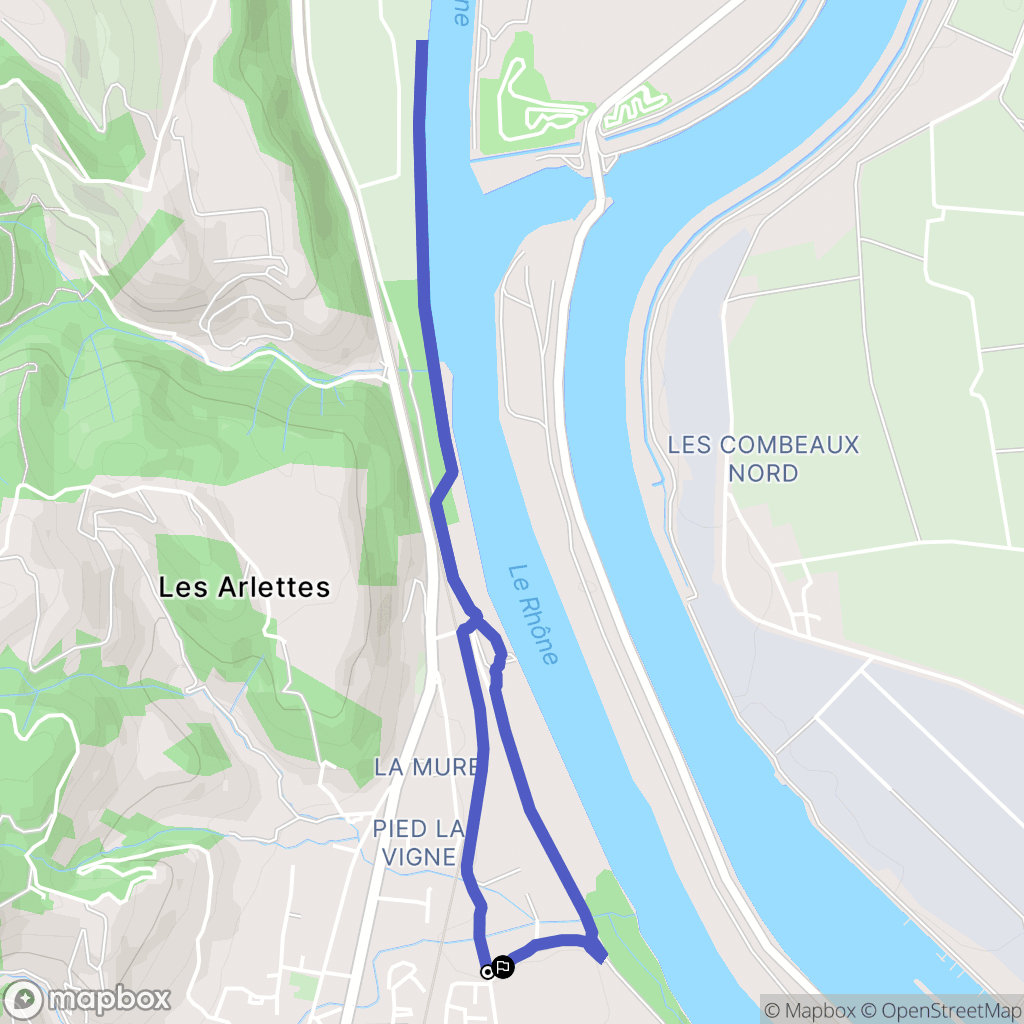 Cornas : carte du parcours de randonnée - France