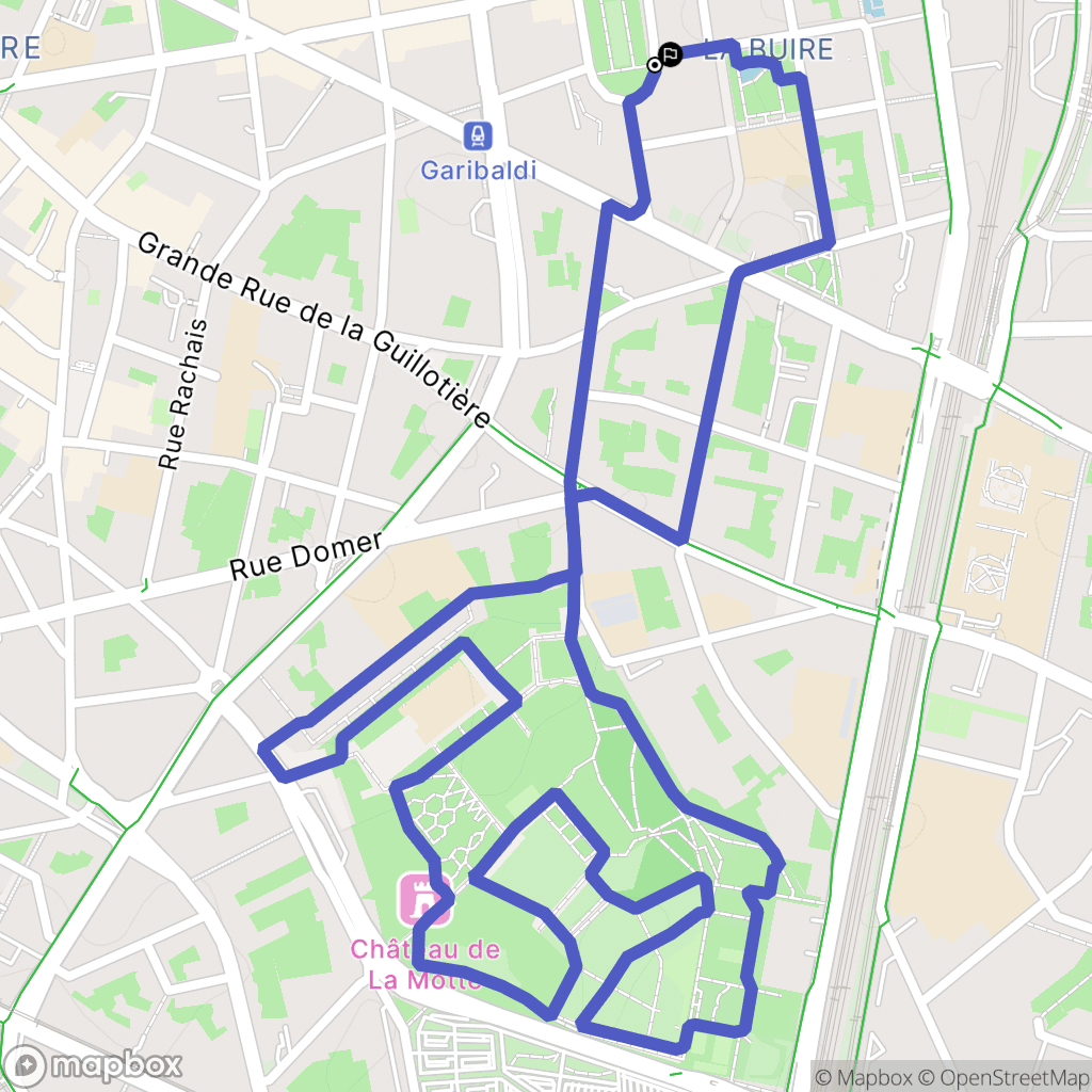 Lyon : carte du parcours de randonnée - France
