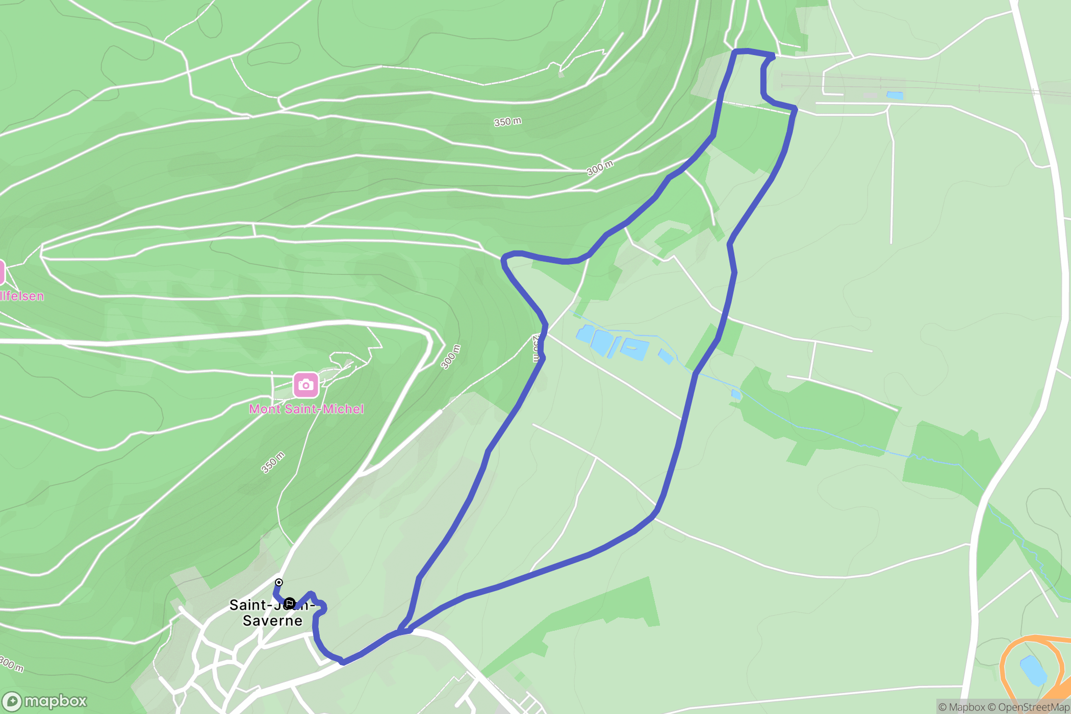 Saint-Jean-Saverne : carte du parcours de randonnée - France