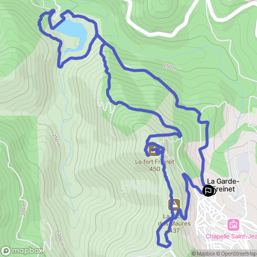 Garde Freinet : carte du parcours de randonnée - France