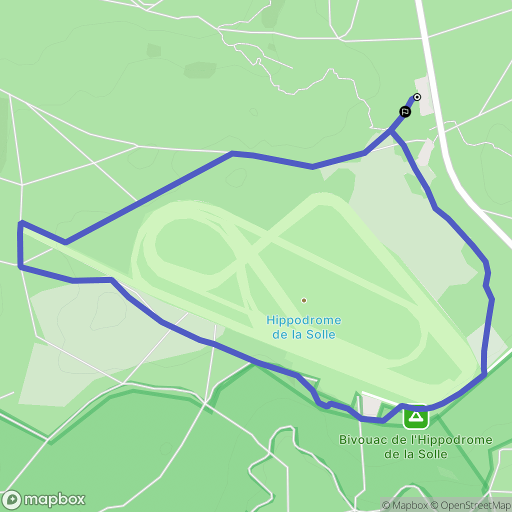 Fontainebleau : carte du parcours de randonnée - France