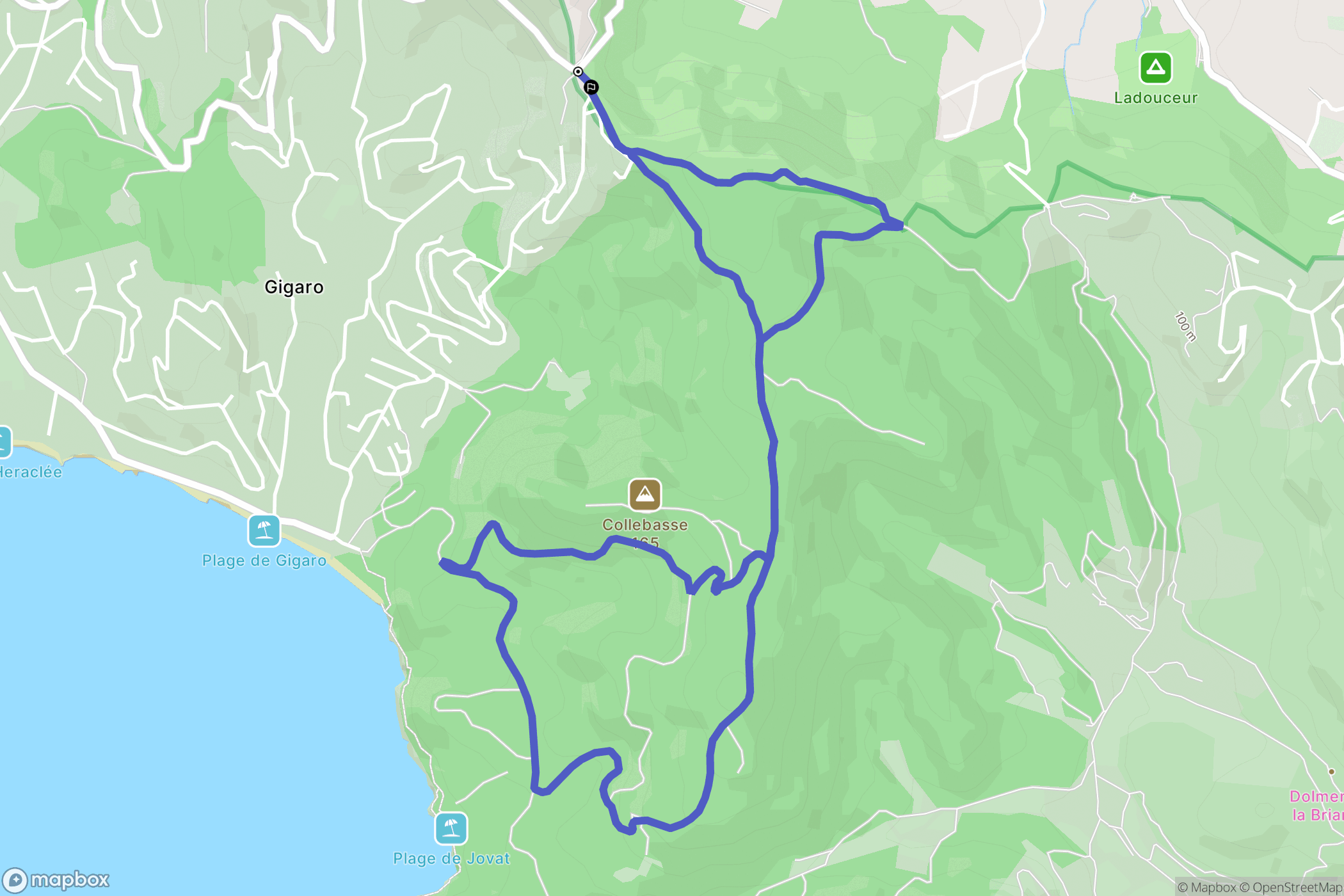 La Croix-Valmer : carte du parcours de randonnée - France