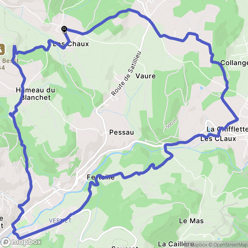 Saint-Alban-d'Ay : carte du parcours de randonnée - France