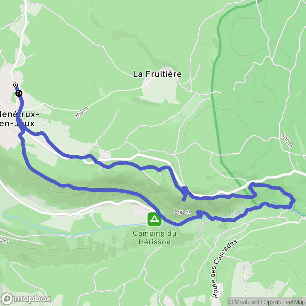 Menétrux-en-Joux : carte du parcours de randonnée - France