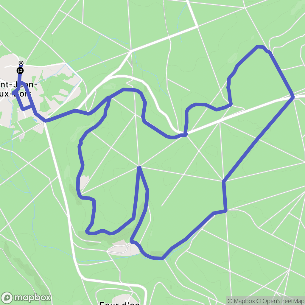 Saint-Jean-aux-Bois : carte du parcours de randonnée - France