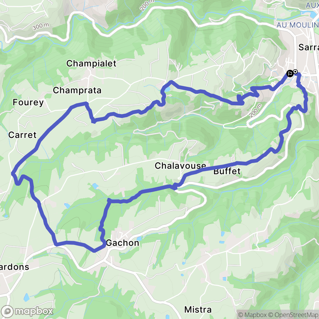 Sarras : carte du parcours de randonnée - France