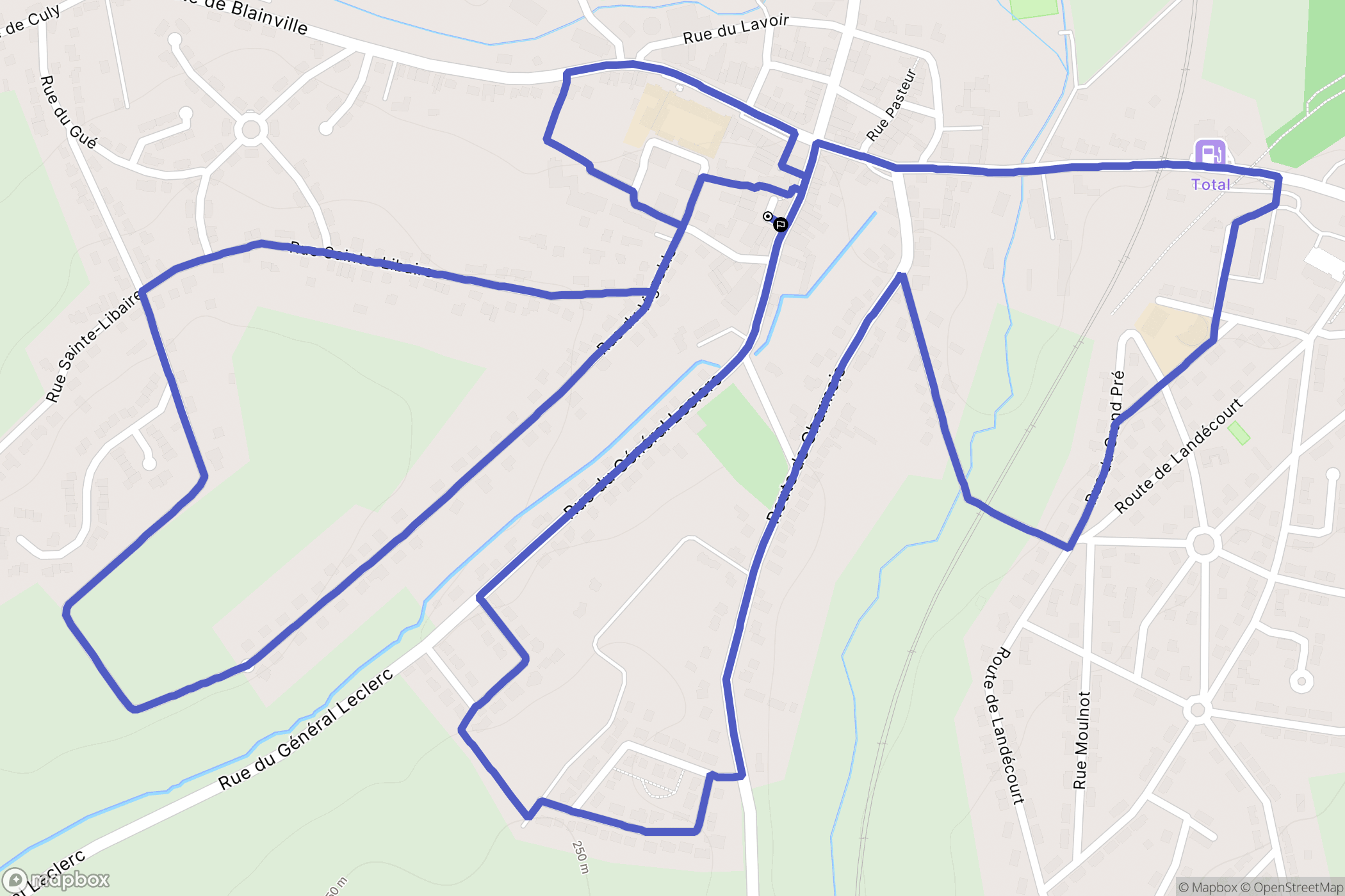 Damelevières : carte du parcours de randonnée - France