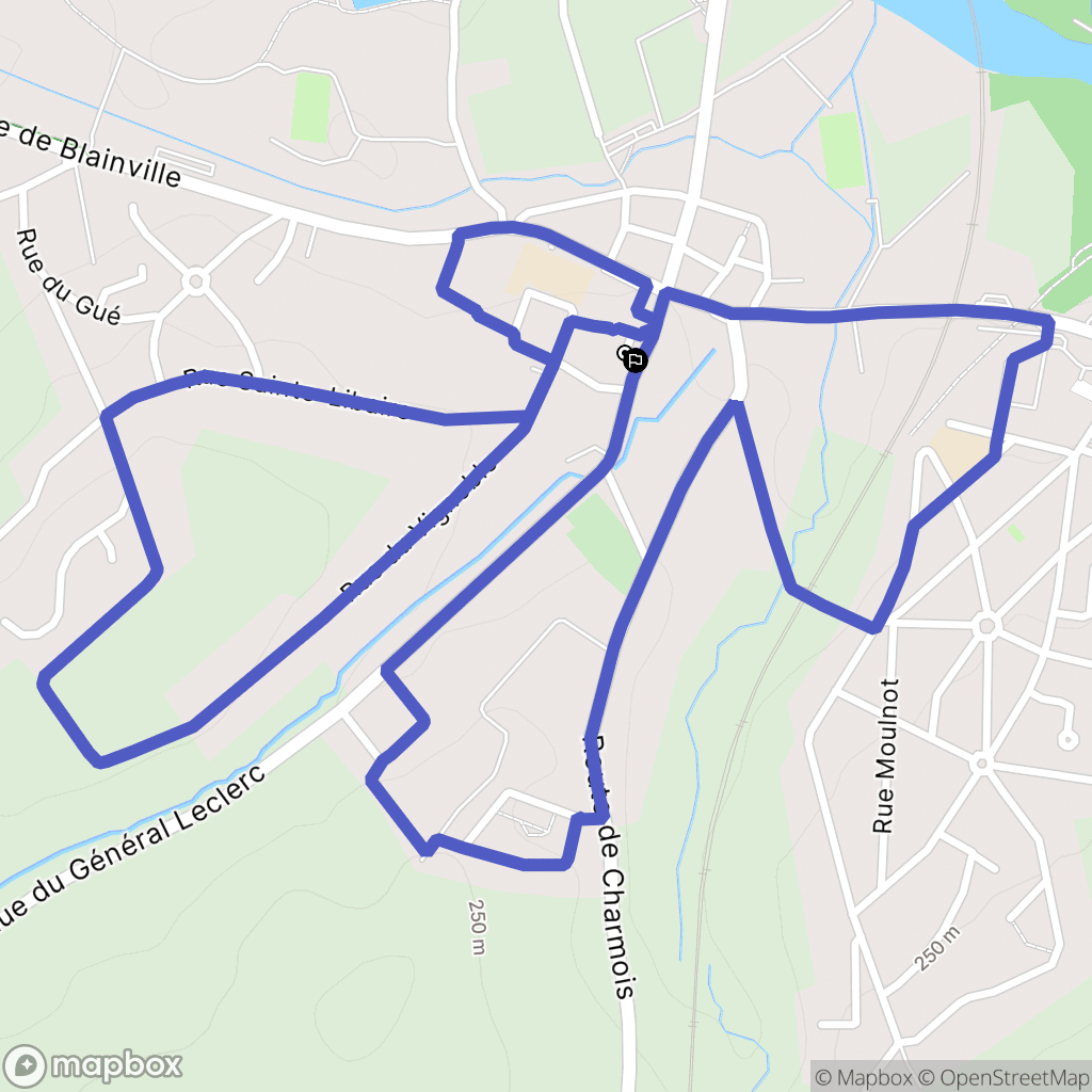Damelevières : carte du parcours de randonnée - France
