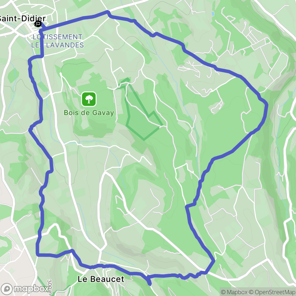 Saint-Didier : carte du parcours de randonnée - France