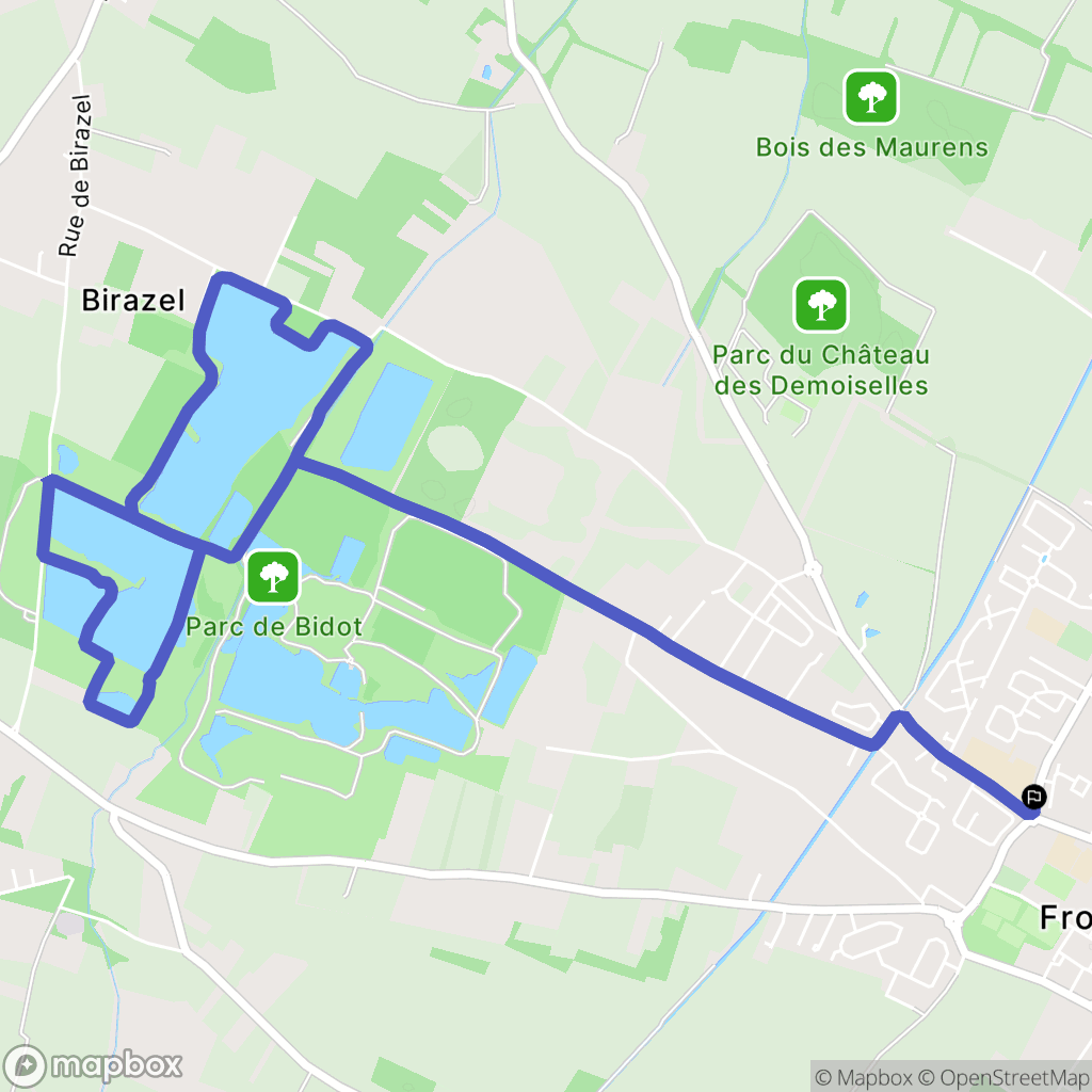 Frouzins : carte du parcours de randonnée - France