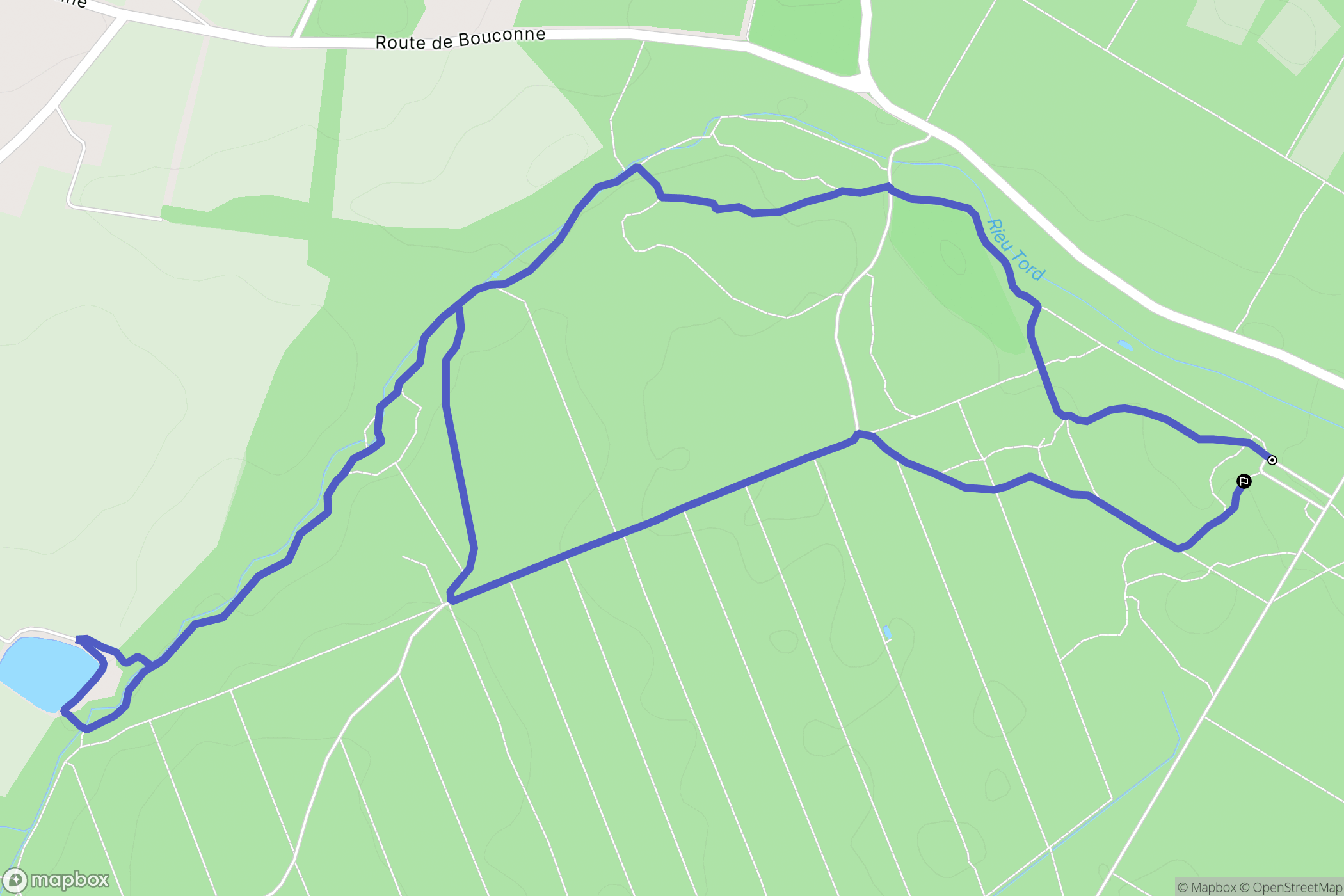 Mérenvielle : carte du parcours de randonnée - France