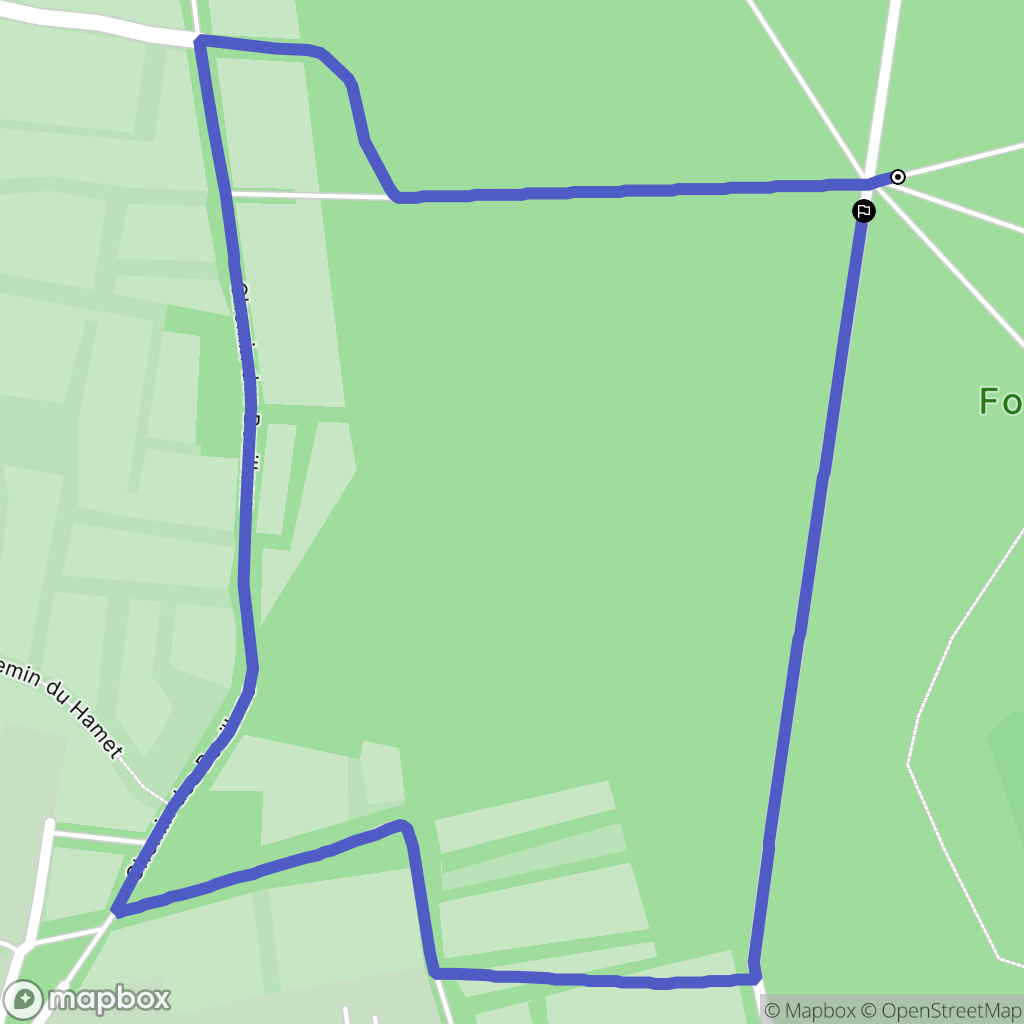 Pirou : carte du parcours de randonnée - France