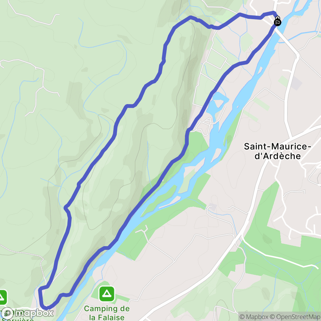 Lanas : carte du parcours de randonnée - France