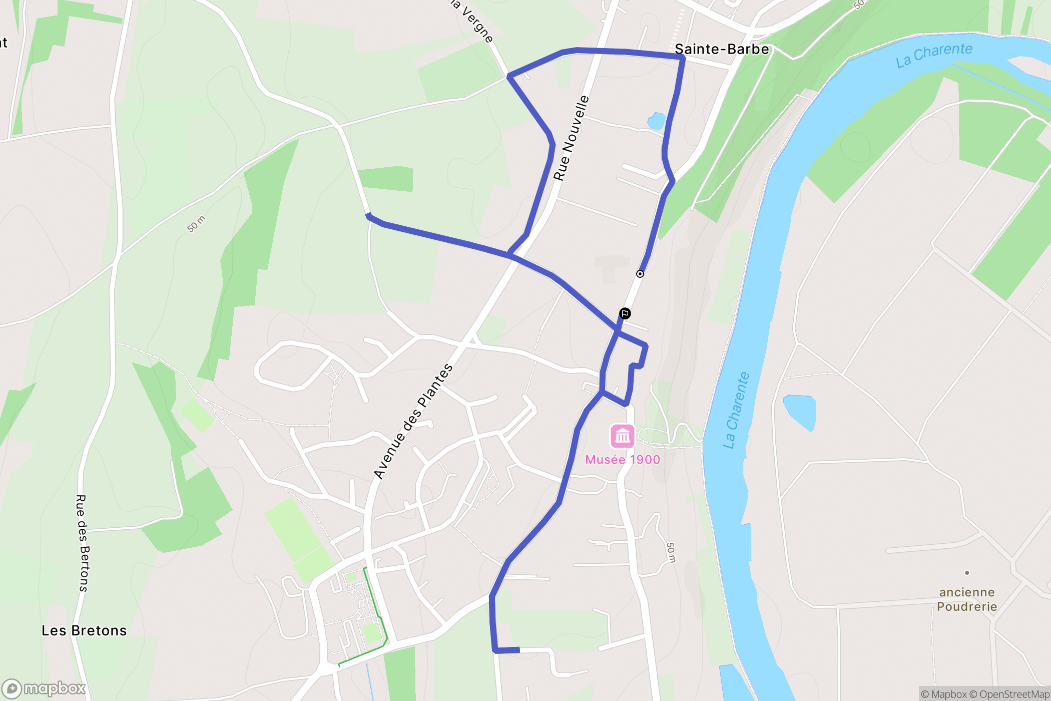 Linars : carte du parcours de randonnée - France