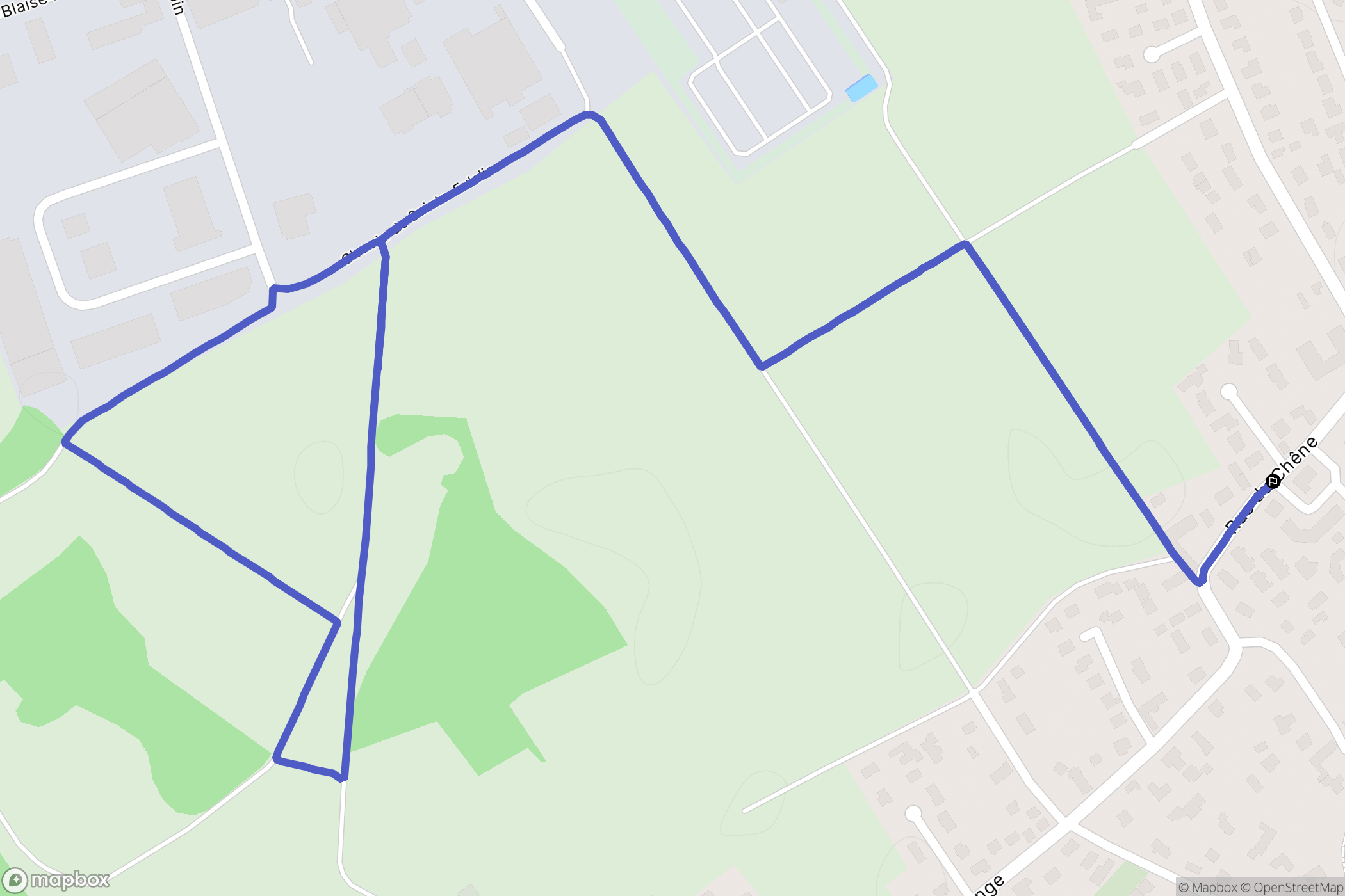 Rosières-prés-Troyes : carte du parcours de randonnée - France