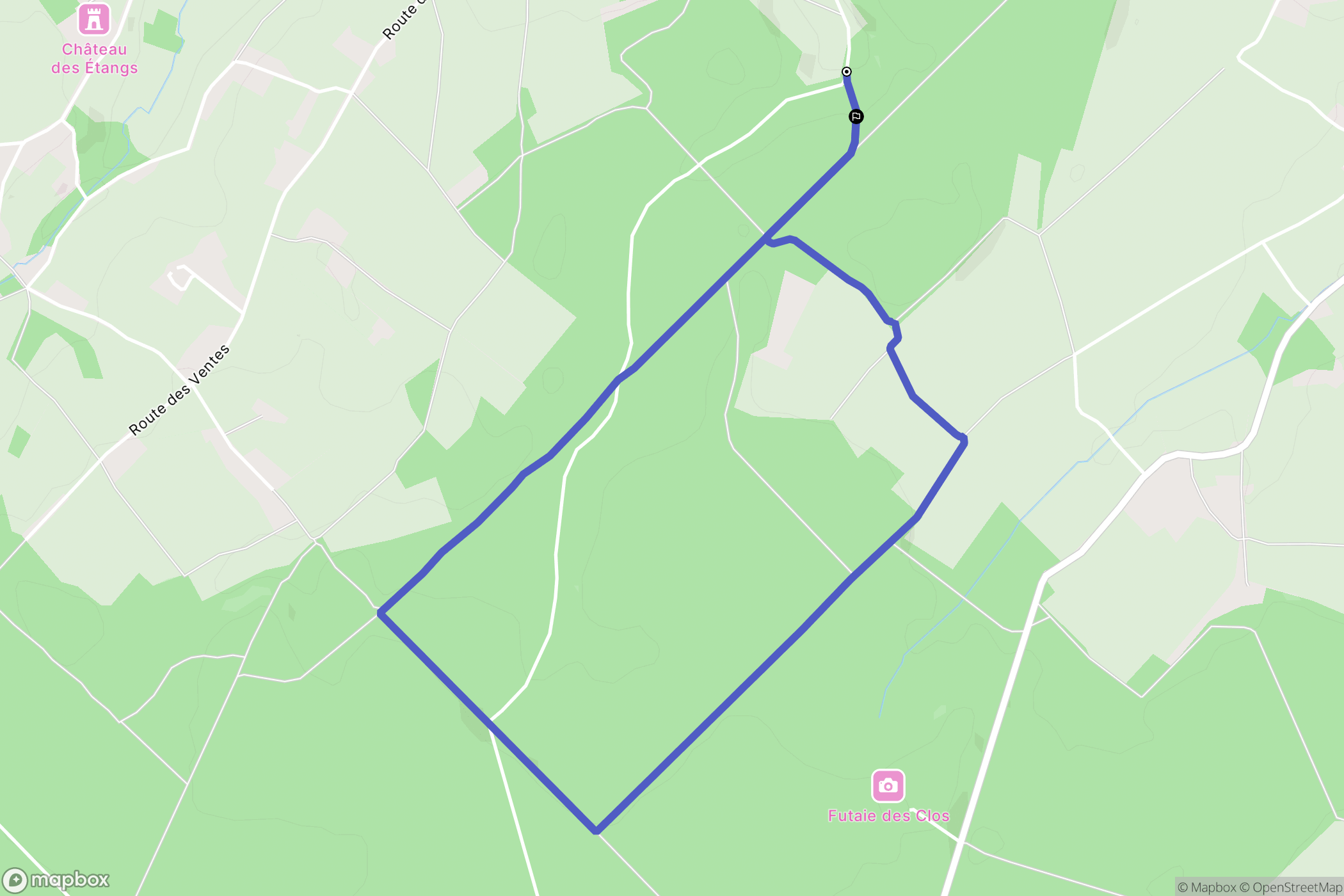Saint-Pierre-du-Lorouër : carte du parcours de randonnée - France