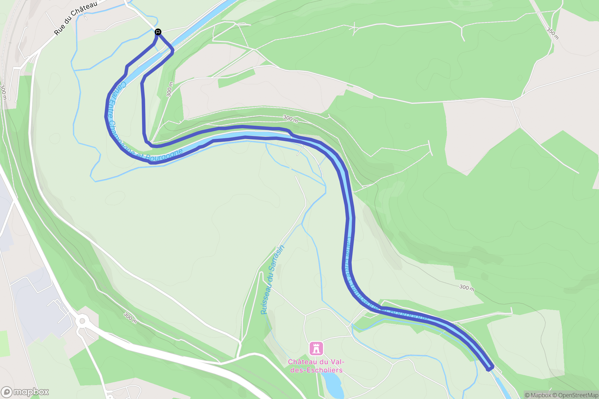 Chamarandes Choignes : carte du parcours de randonnée - France