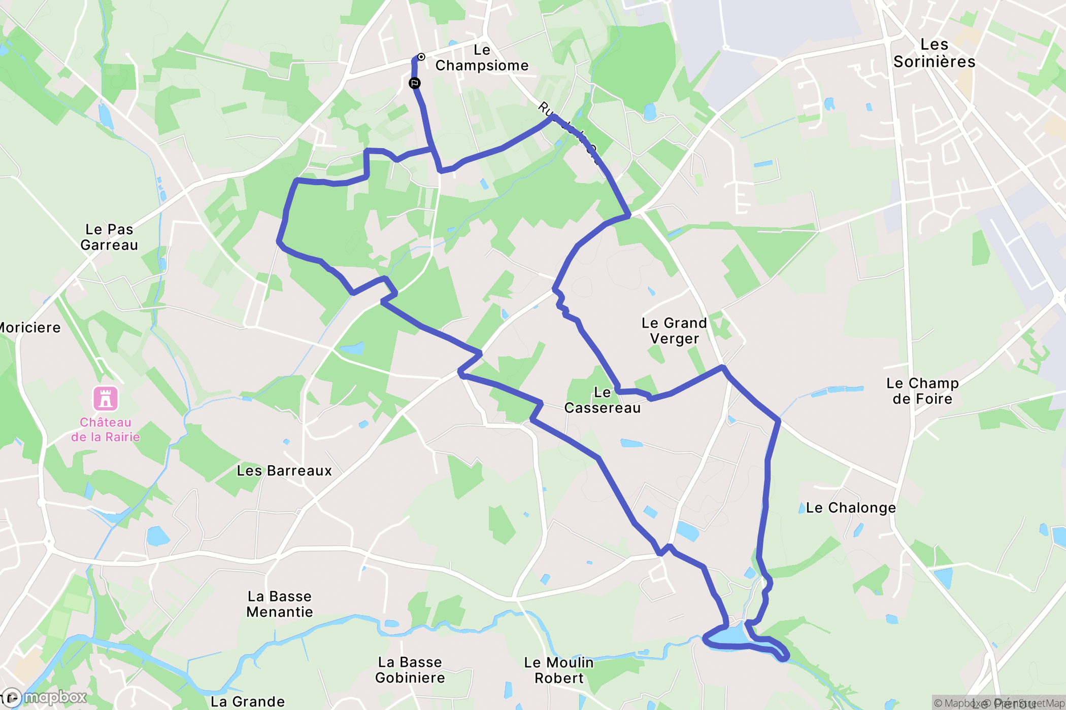 Pont-Saint-Martin : carte du parcours de randonnée - France