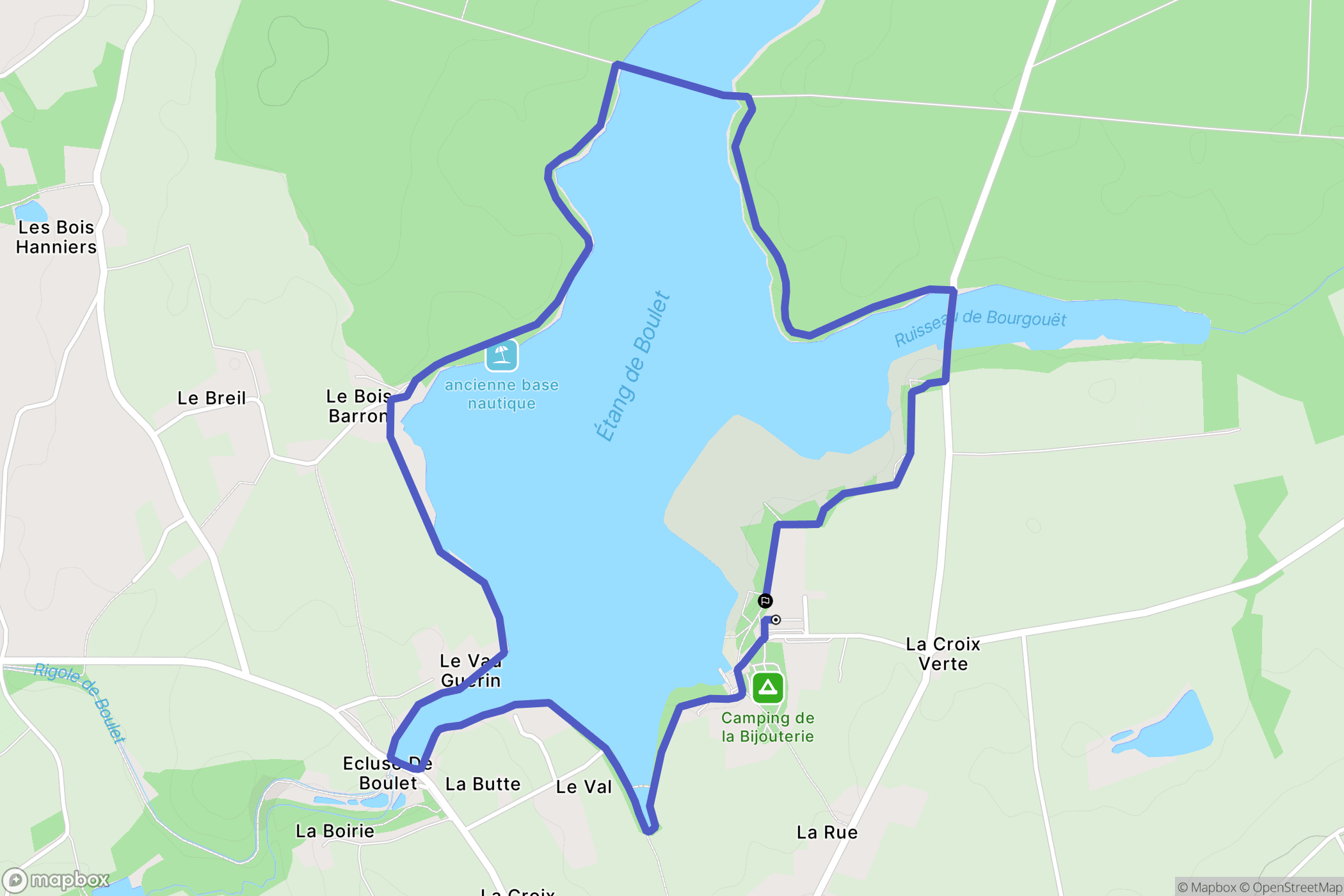 Feins : carte du parcours de randonnée - France