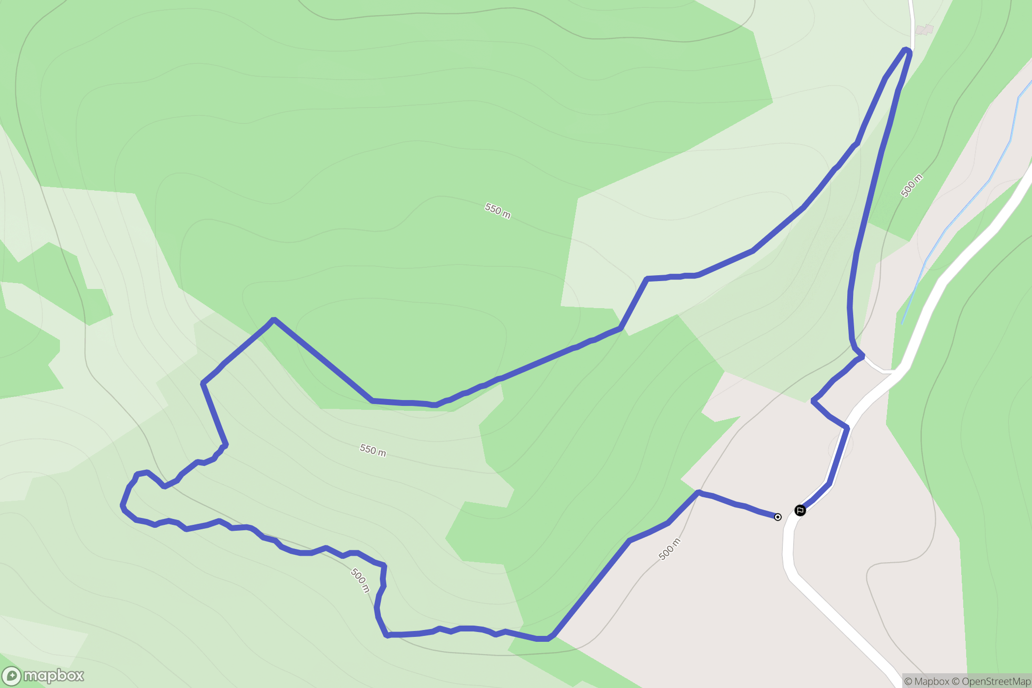 Pradettes : carte du parcours de randonnée - France