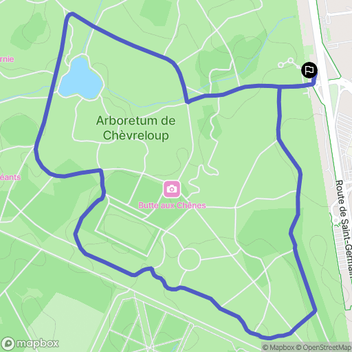Le Chesnay-Rocquencourt : carte du parcours de randonnée - France