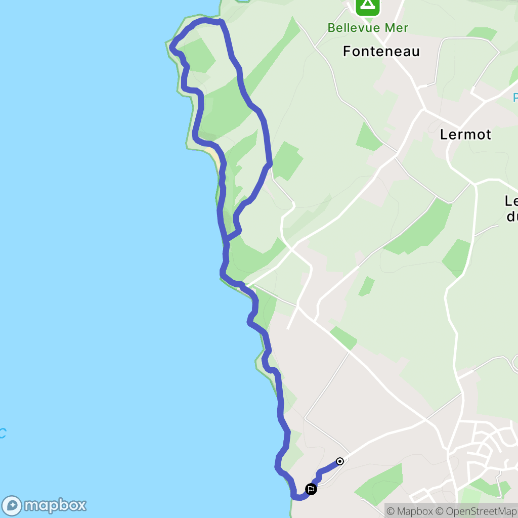 Hillion : carte du parcours de randonnée - France