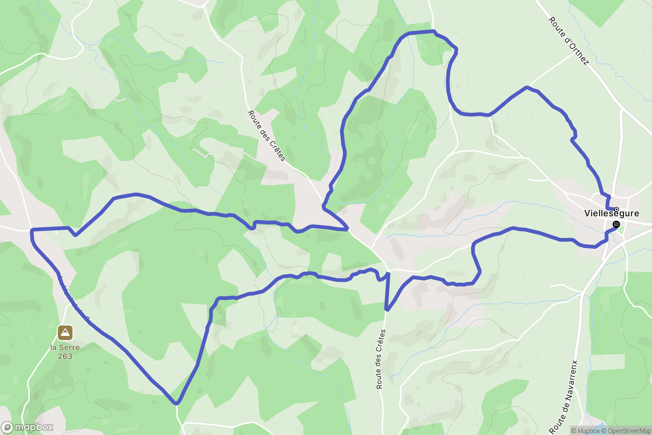 Vielleségure : carte du parcours de randonnée - France