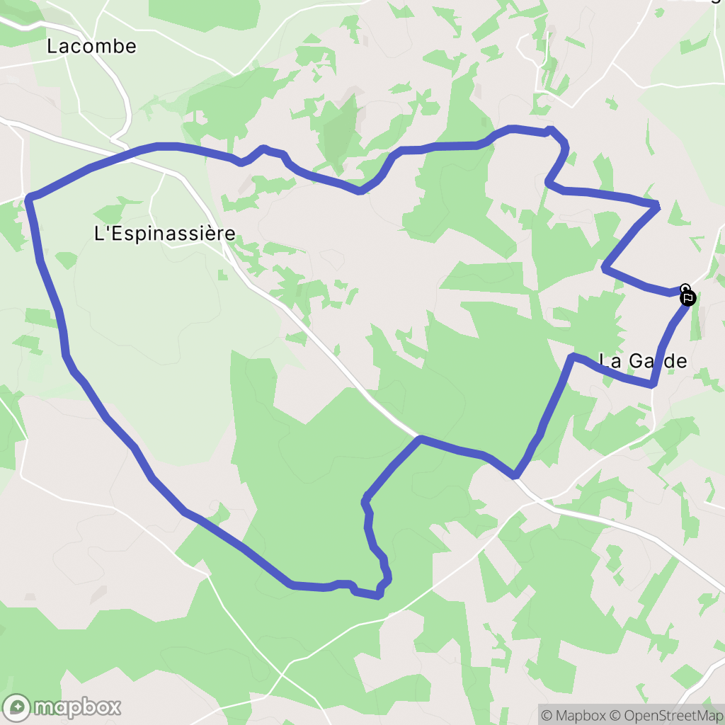 La Capelle-Balaguier : carte du parcours de randonnée - France