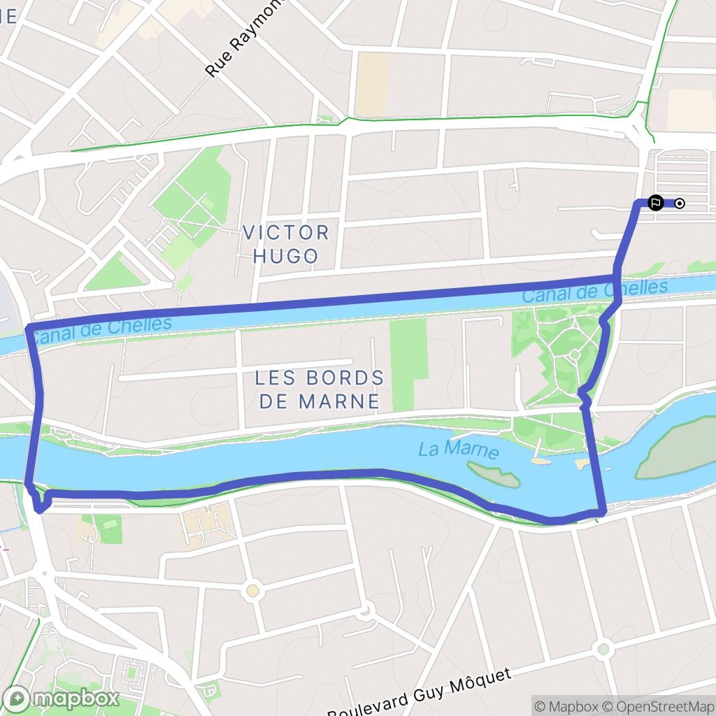 Chelles : carte du parcours de randonnée - France